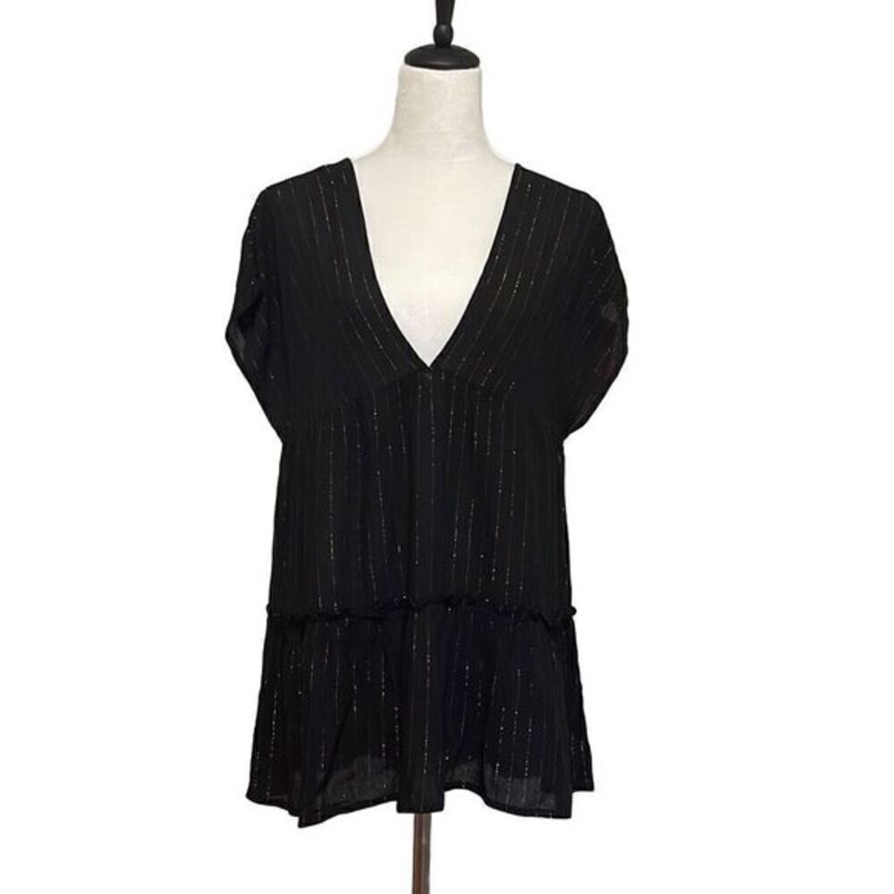XHILARATION Women Beautiful Black Top Small NWT